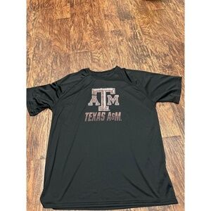 Texas A&M University T-Shirt Mens Size L Black Collegiate Raglan Sleeves Game